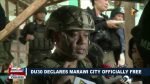 President Duterte declares liberation of Marawi City